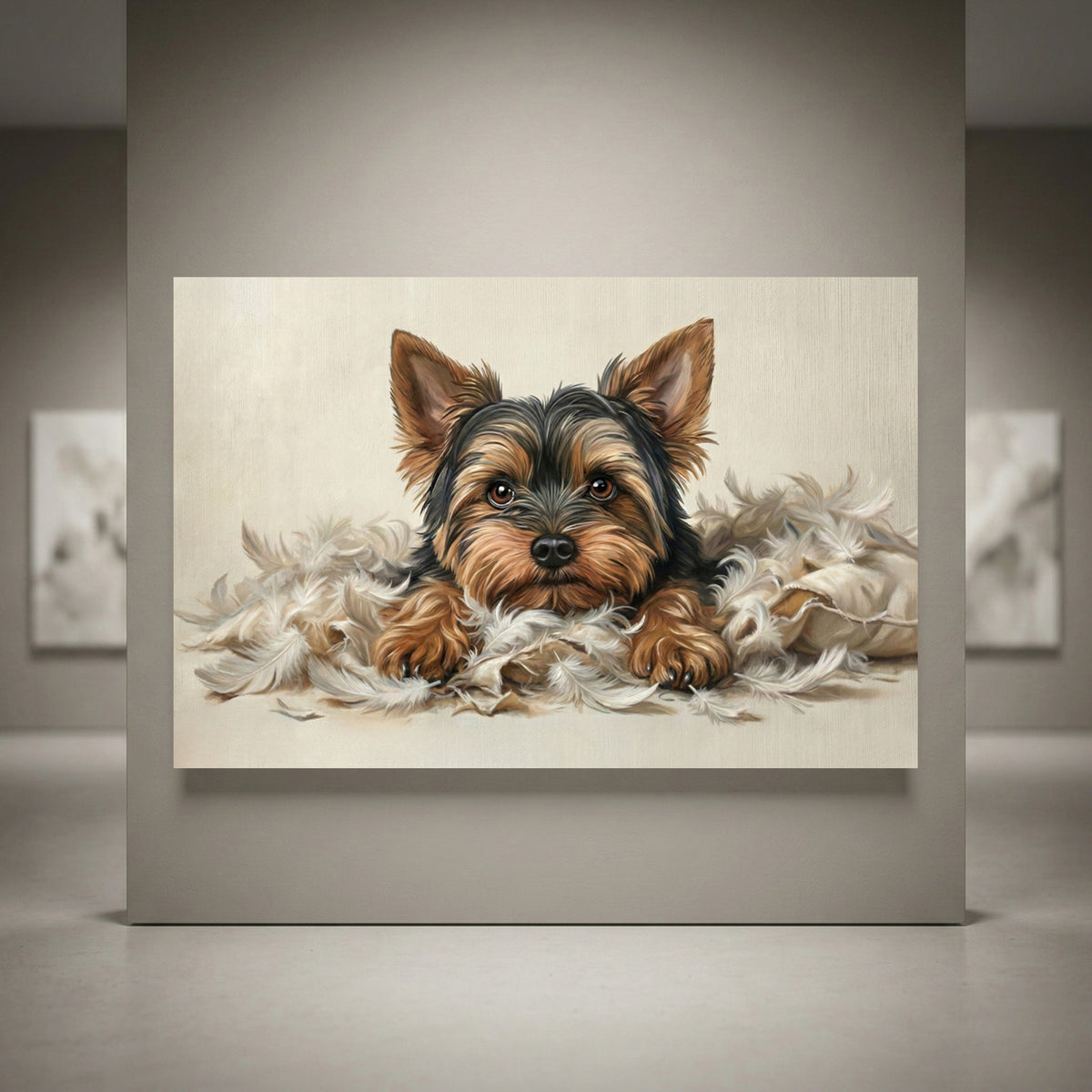 Yorkshire Terrier Canvas Wall Art, Premium Dog Portrait Print, Pet Wall Decor