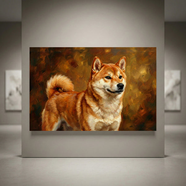 Shiba Inu oil painting canvas art
