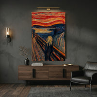 Edvard Munch The Scream Expressionist Oil Painting Style Canvas Print Wall Art Dramatic - Mockup Display 9