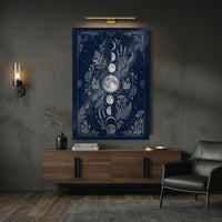 Mystical Moon Phases Botanical Intricate Celestial Canvas Print Wall Art, Spiritual Decor - Mockup Display 9