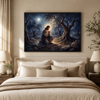 Guardian Angel and Child Divine Journey Oil Painting Style Canvas Print Wall Art - Mockup Display 9