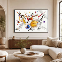 Kandinsky Style Abstract Dynamic Forms Canvas Print Wall Art Modern Decor - Mockup Display 9
