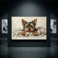 Yorkshire Terrier Canvas Wall Art, Premium Dog Portrait Print, Pet Wall Decor