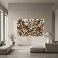 Abstract Splatter Expressionist Canvas Print Wall Art, Modern Gallery Decor - Mockup Display 10