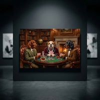 Classic Dogs Playing Poker Oil Painting Canvas Wall Art for Game Room Decor - Mockup Display 10