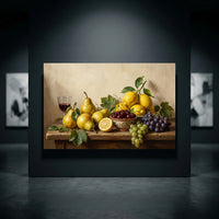Classic Still Life Fruit Oil Painting Style Canvas Print Wall Art for Dining Room - Mockup Display 10