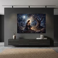 Guardian Angel and Child Divine Journey Oil Painting Style Canvas Print Wall Art - Mockup Display 10