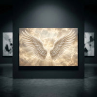 Angelic Wings Divine Light Cloudscape Canvas Print Wall Art for Spirituality - Mockup Display 10