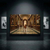Rhodesian Ridgeback Dog in Grand Gallery Oil Painting Style Canvas Print Wall Art - Mockup Display 10
