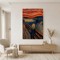Edvard Munch The Scream Expressionist Oil Painting Style Canvas Print Wall Art Dramatic - Mockup Display 11