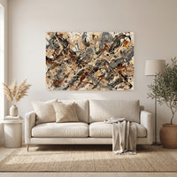 Abstract Splatter Expressionist Canvas Print Wall Art, Modern Gallery Decor - Mockup Display 11