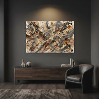 Abstract Splatter Expressionist Canvas Print Wall Art, Modern Gallery Decor - Mockup Display 12
