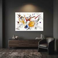 Kandinsky Style Abstract Dynamic Forms Canvas Print Wall Art Modern Decor - Mockup Display 12