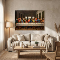 The Last Supper Classic Art Style Canvas Print Wall Art, Inspirational Decor - Mockup Display 13