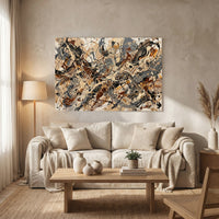 Abstract Splatter Expressionist Canvas Print Wall Art, Modern Gallery Decor - Mockup Display 13