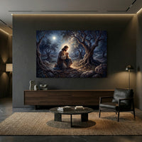 Guardian Angel and Child Divine Journey Oil Painting Style Canvas Print Wall Art - Mockup Display 13