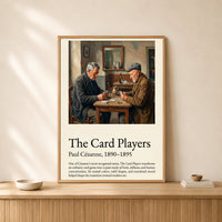Elderly Men Playing Cards Oil Painting Style Canvas Print Wall Art, Tavern Scene Decor - Mockup Display 14
