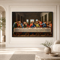 The Last Supper Classic Art Style Canvas Print Wall Art, Inspirational Decor - Mockup Display 1