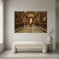 Rhodesian Ridgeback Dog in Grand Gallery Oil Painting Style Canvas Print Wall Art - Mockup Display 1