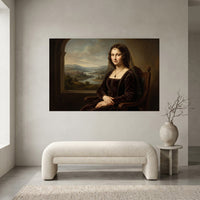 Renaissance Mona Lisa Style Portrait Canvas Print Wall Art for Timeless Decor - Mockup Display 1