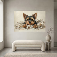 Yorkshire Terrier Canvas Wall Art, Premium Dog Portrait Print, Pet Wall Decor