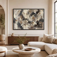 Modern Abstract Expressionist Style Canvas Print Wall Art for Gallery Decor - Mockup Display 1