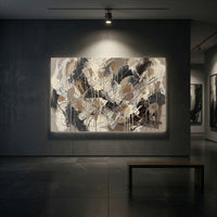 Modern Abstract Expressionist Style Canvas Print Wall Art for Gallery Decor - Mockup Display 2