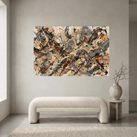 Abstract Splatter Expressionist Canvas Print Wall Art, Modern Gallery Decor - Mockup Display 2