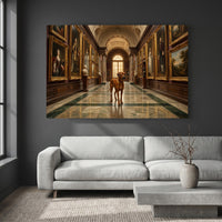 Rhodesian Ridgeback Dog in Grand Gallery Oil Painting Style Canvas Print Wall Art - Mockup Display 2