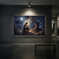 Guardian Angel and Child Divine Journey Oil Painting Style Canvas Print Wall Art - Mockup Display 2