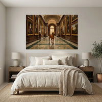 Rhodesian Ridgeback Dog in Grand Gallery Oil Painting Style Canvas Print Wall Art - Mockup Display 3