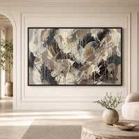 Modern Abstract Expressionist Style Canvas Print Wall Art for Gallery Decor - Mockup Display 3