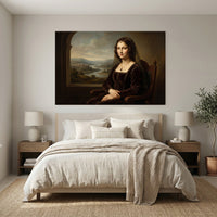 Renaissance Mona Lisa Style Portrait Canvas Print Wall Art for Timeless Decor - Mockup Display 3