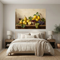 Classic Still Life Fruit Oil Painting Style Canvas Print Wall Art for Dining Room - Mockup Display 3