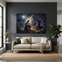 Guardian Angel and Child Divine Journey Oil Painting Style Canvas Print Wall Art - Mockup Display 4