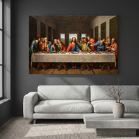 The Last Supper Classic Art Style Canvas Print Wall Art, Inspirational Decor - Mockup Display 4