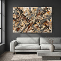 Abstract Splatter Expressionist Canvas Print Wall Art, Modern Gallery Decor - Mockup Display 4