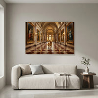 Golden Retriever in Grand Gallery Oil Painting Style Canvas Print Wall Art Decor - Mockup Display 4