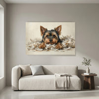 Yorkshire Terrier Canvas Wall Art, Premium Dog Portrait Print, Pet Wall Decor