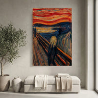 Edvard Munch The Scream Expressionist Oil Painting Style Canvas Print Wall Art Dramatic - Mockup Display 4