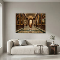 Rhodesian Ridgeback Dog in Grand Gallery Oil Painting Style Canvas Print Wall Art - Mockup Display 4