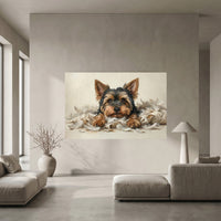 Yorkshire Terrier Canvas Wall Art, Premium Dog Portrait Print, Pet Wall Decor