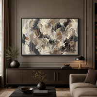 Modern Abstract Expressionist Style Canvas Print Wall Art for Gallery Decor - Mockup Display 5