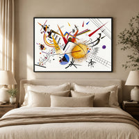 Kandinsky Style Abstract Dynamic Forms Canvas Print Wall Art Modern Decor - Mockup Display 5