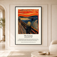 Edvard Munch The Scream Expressionist Oil Painting Style Canvas Print Wall Art Dramatic - Mockup Display 5