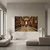 Rhodesian Ridgeback Dog in Grand Gallery Oil Painting Style Canvas Print Wall Art - Mockup Display 5