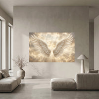 Angelic Wings Divine Light Cloudscape Canvas Print Wall Art for Spirituality - Mockup Display 5