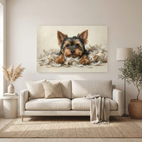 Yorkshire Terrier Canvas Wall Art, Premium Dog Portrait Print, Pet Wall Decor