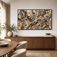 Abstract Splatter Expressionist Canvas Print Wall Art, Modern Gallery Decor - Mockup Display 6