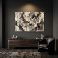 Modern Abstract Expressionist Style Canvas Print Wall Art for Gallery Decor - Mockup Display 6
